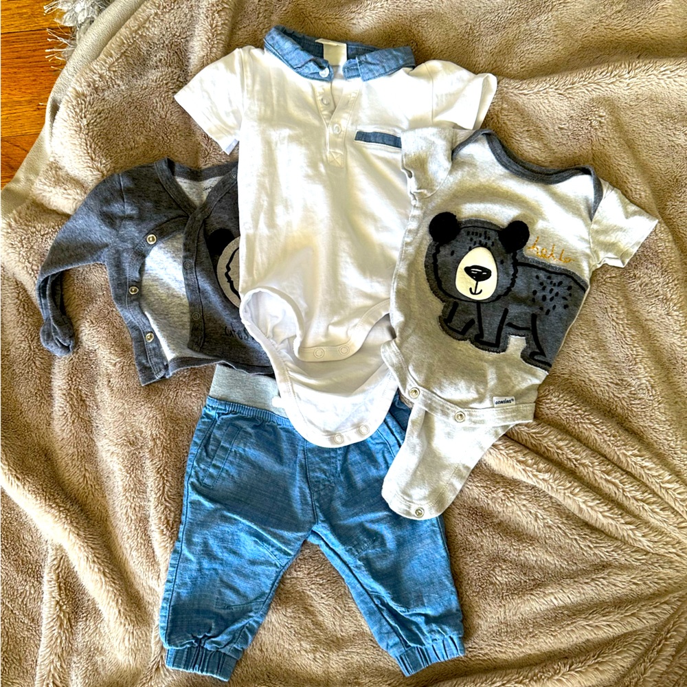 Lot of 4 items. 3 shirts and one pair of pants in great condition.